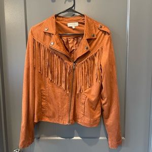 Brown fringe jacket